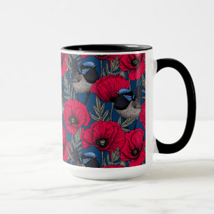 Märchenwren und Mohn Tasse
