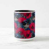 Märchenwren und Mohn Tasse (Zentrum)
