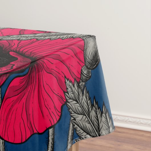 Märchenwren und Mohn Tischdecke (Beispiel)