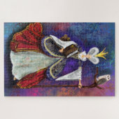 Märchenzauberin mit Owl Fantasy-Puzzle Zeichnend Puzzle (Horizontal)