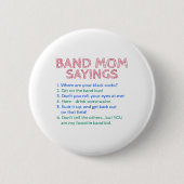 Marching Band - Band Mama Sprichworte Button (Vorderseite)