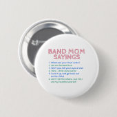 Marching Band - Band Mama Sprichworte Button (Vorne & Hinten)