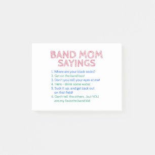 Marching Band - Band Mama Sprichworte Post-it Klebezettel