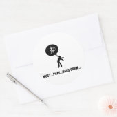 Marching Band - Bass Drum Runder Aufkleber (Umschlag)