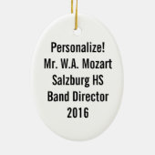 Marching Band Behielt Calm | Musiker Keramik Ornament (Hinten)