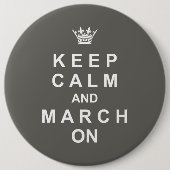 Marching Band Behielt Ruhe und März auf Button (Vorderseite)