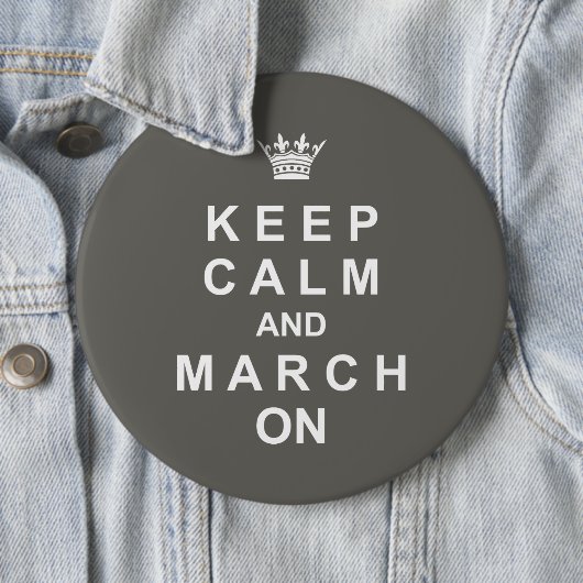 Marching Band Behielt Ruhe und März auf Button (Beispiel)
