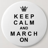 Marching Band Behielt Ruhe und März auf Button (Vorderseite)