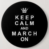 Marching Band Behielt Ruhe und März auf Button (Vorderseite)