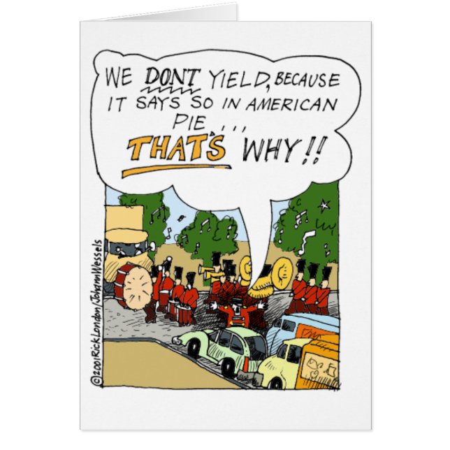 Marching Band bringt funny Offbeat Cartoon Geschen (Vorne)