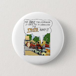 Marching Band bringt funny Offbeat Cartoon Geschen Button