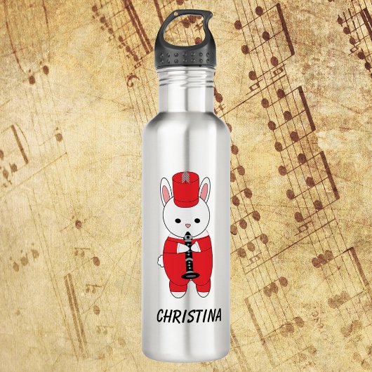 Marching Band Bunny Clarinet Personalisieren Red W Edelstahlflasche
