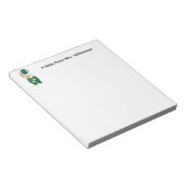 Marching Band Bunny Trombone Green Personalize Notizblock (angewinkelt)