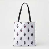 Marching Band Cat Drummer Navy Blue Red Tasche (Vorderseite)