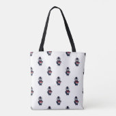 Marching Band Cat Drummer Navy Blue Red Tasche (Rückseite)