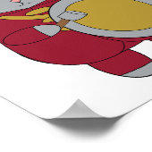 Marching Band Cat Maroon and Gold Poster (Ecke)