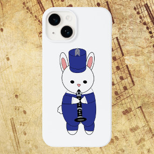 Marching Band Clarinet Bunny Rabbit Blau Weiß Case-Mate iPhone 14 Hülle