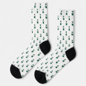 Marching Band Clarinet Rabbit Green Gold Socken (Linkes Detail)