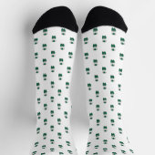 Marching Band Clarinet Rabbit Green Gold Socken (Oben)