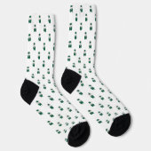 Marching Band Clarinet Rabbit Green Gold Socken (Rechts)