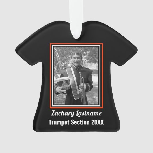Marching Band Custom Orange and Black Ornament (Rückseite)