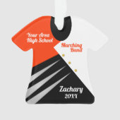 Marching Band Custom Orange and Black Ornament (Vorderseite)