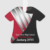 Marching Band Custom Red Silver und Black Ornament (Vorderseite)