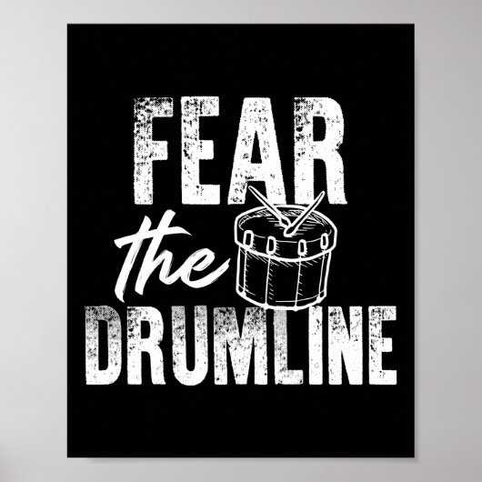 Marching Band Drum Corps Angst vor der Drumline Poster (Vorne)