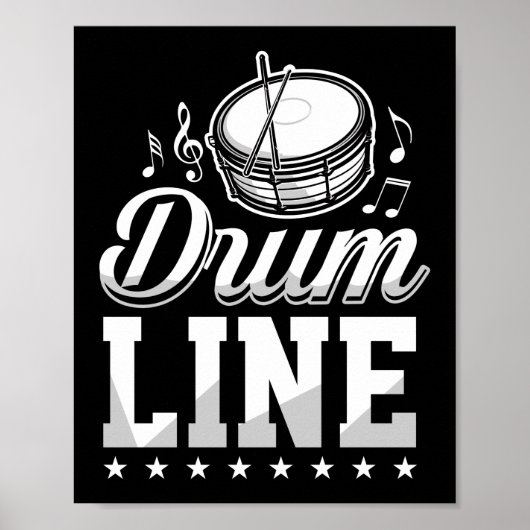 Marching Band Drum Corps Drumline Mama Poster (Vorne)