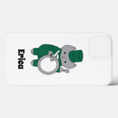 Marching Band Drummer Cat Green White personalisie Case-Mate iPhone Hülle (Rückseite (Horizontal))