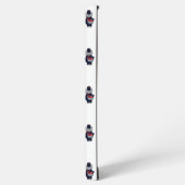 Marching Band Drummer Cat Navy Blue and Red Samsung Galaxy Hülle (Linke Seite)