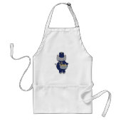 Marching Band Drummer Cat Navy Blue Gold Schürze (Vorne)