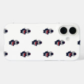 Marching Band Drummer Cat Navy Blue Red Pattern Case-Mate iPhone Hülle (Rückseite (Horizontal))