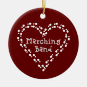 Marching Band Footprints Herz Keramik Ornament (Vorne)