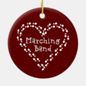 Marching Band Footprints Herz Keramik Ornament (Hinten)
