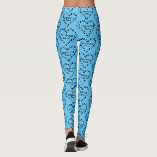 Marching Band Footprints Herz Leggings (Rückseite)