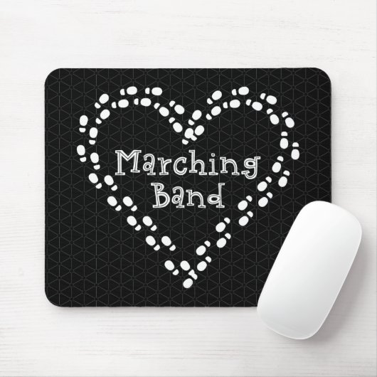 Marching Band Footprints Herz Mousepad (Mit Mouse)