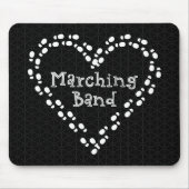 Marching Band Footprints Herz Mousepad (Vorne)