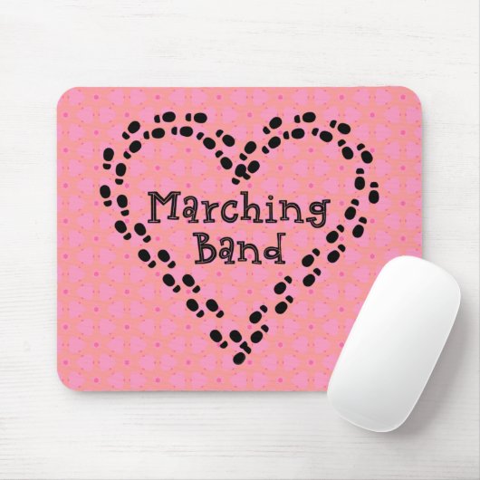 Marching Band Footprints Herz Mousepad (Mit Mouse)