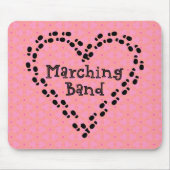 Marching Band Footprints Herz Mousepad (Vorne)