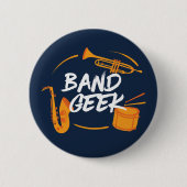 Marching Band Geek Funny Musician Button (Vorderseite)
