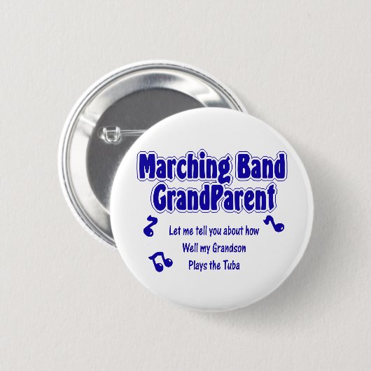 Marching Band Grandparent/Tuba Button (Vorne & Hinten)