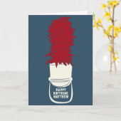 Marching Band Hat with Feathers Personalized Karte (Gelbe Blume)