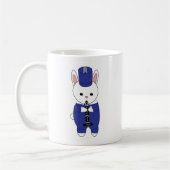 Marching Band Klarinette Rabbit Blau und Weiß Kaffeetasse (Links)