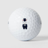 Marching Band Klarinette Rabbit Navy White Golfball (Vorderseite)