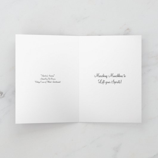 "MARCHING BAND" KREAM VON WEIZEN UND GREETING KARTE (Innenseite)