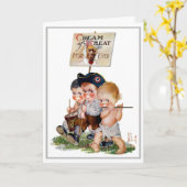 "MARCHING BAND" KREAM VON WEIZEN UND GREETING KARTE (Gelbe Blume)