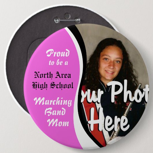 Marching-Band-Mama Button (Vorne & Hinten)