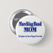 Marching Band Mama / Französisches Horn Button (Vorne & Hinten)