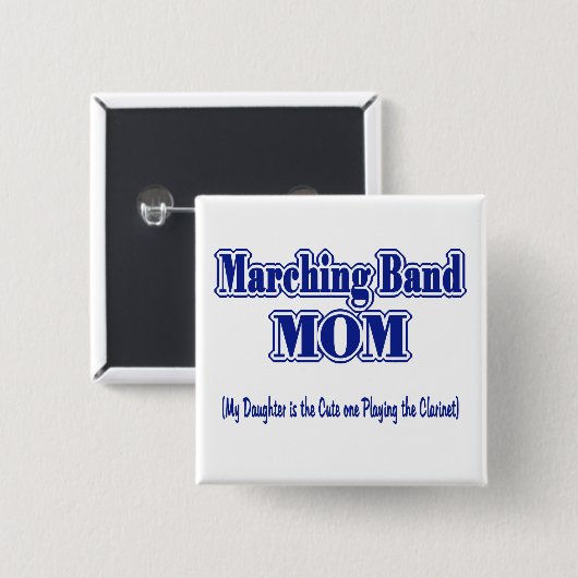Marching Band Mama/Klarinette Button (Vorne & Hinten)